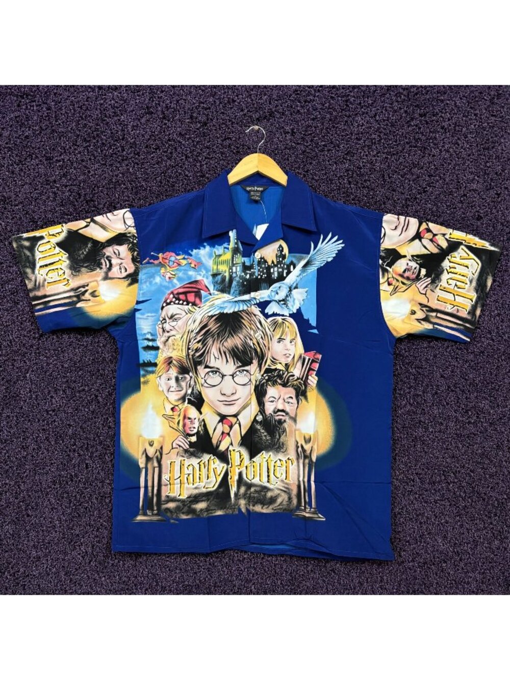 Harry Potter and The Sorcerer's Stone Vintage Button Up Shirt Size Large